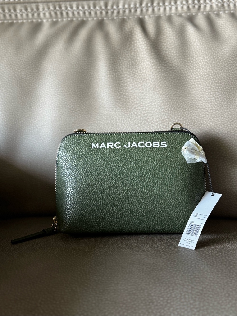 NWT Marc Jacobs Olive Green Pebbled Leather Crossbody - Picture 12 of 12